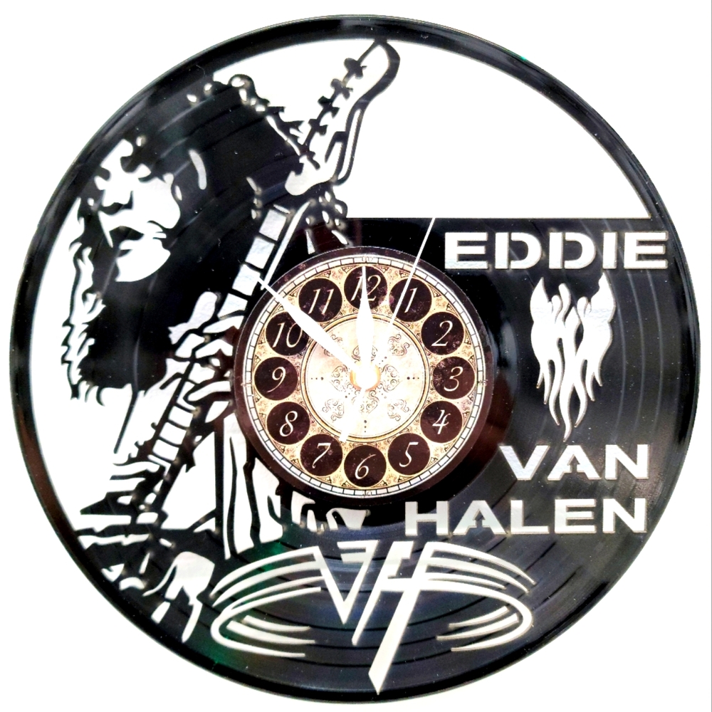 EDDIE VAN HALEN vinyl record clock